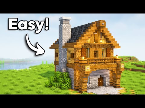 Minecraft: How to build a Small Cabin House Tutorial🏠