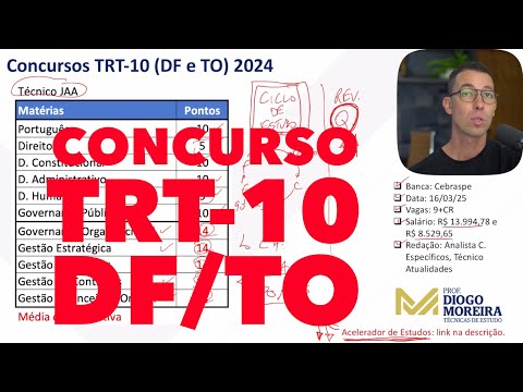 Concurso TRT-10 DF e TO: análise do edital e dicas de estudo