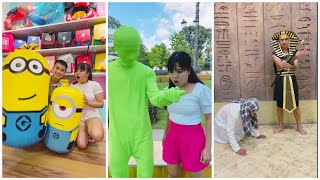 Minion 😲: noob vs pro vs hacker ‼️ Crazy green man and girl by LNS #shorts