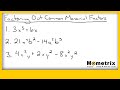 Factoring Polynomials and GCF Concepts