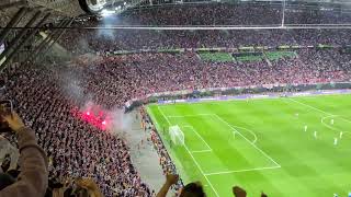 Palace Fans Celebrate after Mateta Opens Scoring in Conference League Final