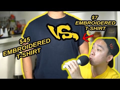 I make a $45 embroidery tee for $7| Embroidery!