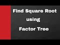 Understanding Square Roots Using Factor Trees
