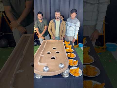 All family roll two steel ball drop hole wow win samosa plate collect three three part 24534#shorts