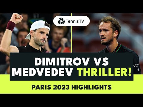 DRAMATIC Girgor Dimitrov vs Daniil Medvedev Marathon 😳 | Paris 2023 Highlights