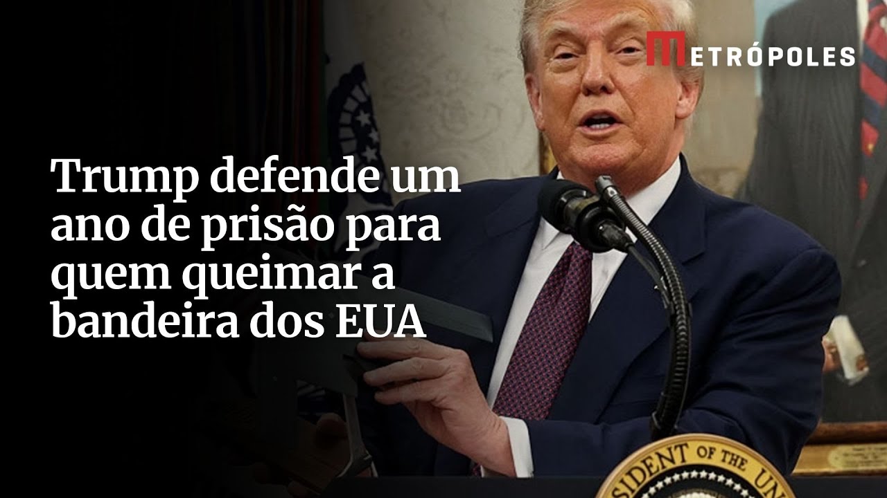 Trump defende um ano de prisão para quem queimar a bandeira dos EUA