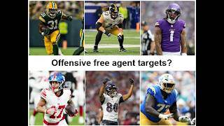 49ERS NEWS: Which offensive free agents should the 49ers target? We break down each position group.