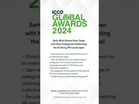 2024 #ICCOGlobalAwards: Early-Bird Entries Open with New Categories 🌎🏆 : https://awards.iccopr.com/