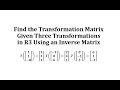 Matrix Equations and Transformations