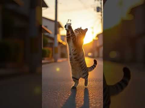 एक बिल्ली दूध पीने जा रही है 😋#viral #shortvideos #ai #shorts #trending #cartoon #cute #funny #memes