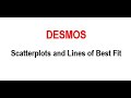 Creating Line of Best Fit with Desmos