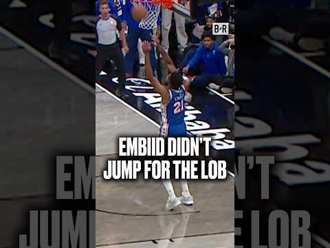 The lob to Embiid didn't go as planned 😭