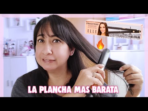 PROBANDO la PLANCHA DE PELO ELLE de 9 EUROS !! estoy nerviosa lo confieso!!