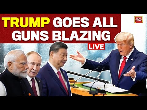 Donald Trump LIVE: Trump  Blames India & China for Russia-Ukraine War | Donald Trump's UN Speech