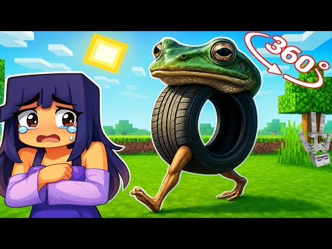 Aphmau Surviving Against Boneca Ambalabu in Minecraft - Gameplay 360°