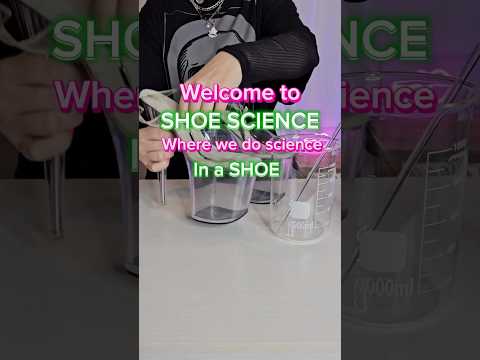 I regret not wearing goggles for this shoe science 🌊👩‍🔬 #shoes #science #experiment #diy #funny