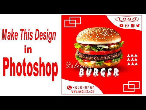 Modern Food Poster Design in Photoshop I Photoshop Tutorial I Creative Food Poster