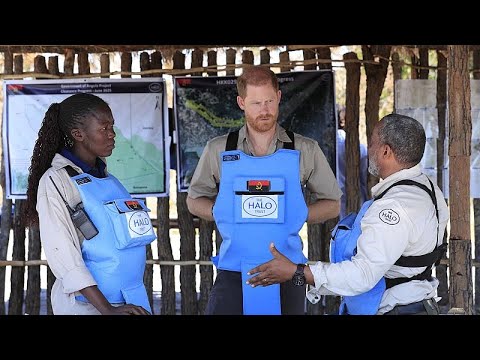 YouTube video thumbnail: Prince Harry Walks Angola Minefield in Tribute to Princess Diana