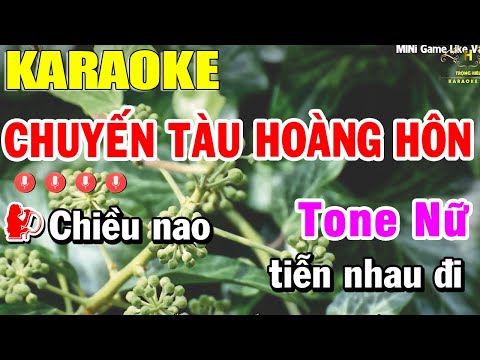 Chuyến Tàu Hoàng Hôn Karaoke Tone Nữ Nhạc Sống | Trọng Hiếu