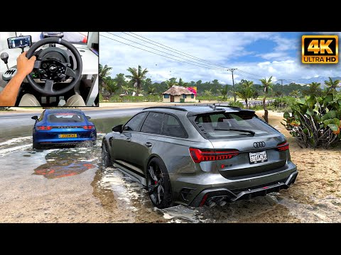 Audi RS6 Avant & Porsche Panamera Turbo | Forza Horizon 5 | Thrustmaster T300RS gameplay