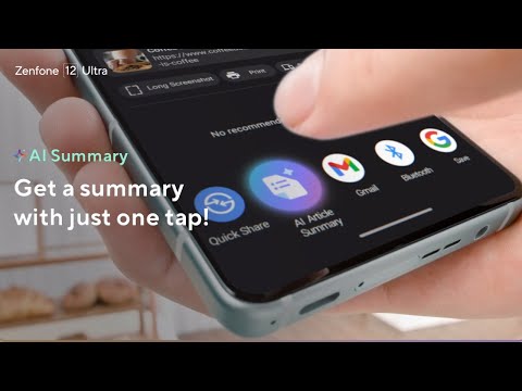 ASUS Zenfone 12 Ultra:  How to use AI Article Summary and AI Document Summary | 2025