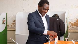YouTube video thumbnail: Zambia's Hichilema Wins re-Election With 60% of Vote