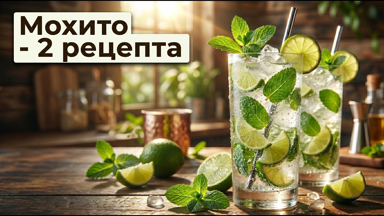 Махито Mojito долгого хранения (вне холодильника) Без алкогольный и алкогольный, 2 в одном.