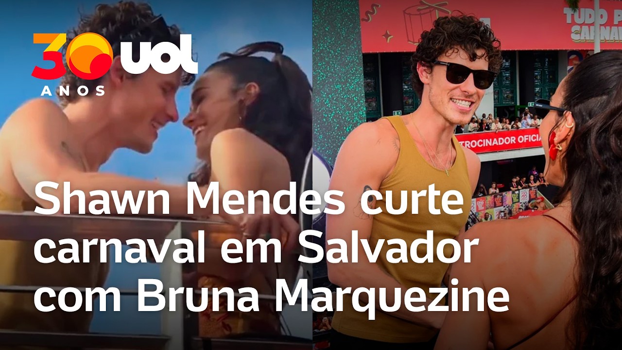 Shawn Mendes curte carnaval em Salvador com Bruna Marquezine no trio de Ivete Sangalo; vídeo
