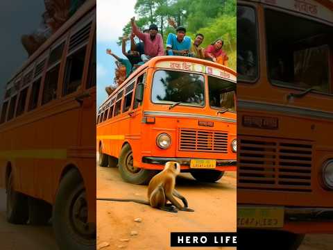 A Miracle ! The incarnation of Lord Hanuman saves the bus from disaster !