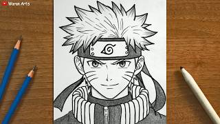 Easy Anime Drawing || How to Draw Naruto Uzumaki step by step || Naruto Drawing for beginners
