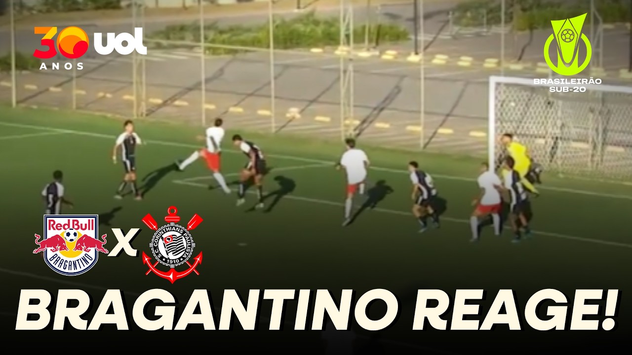 BRAGANTINO MARCA DE CABEÇA E DIMINUI VANTAGEM DO CORINTHIANS NO BRASILEIRÃO SUB-20