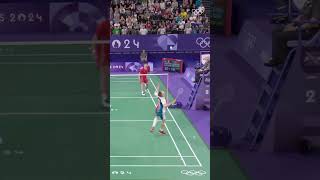 Blink and you’ll miss it! Comment your guess. 👀#Olympics #Badminton