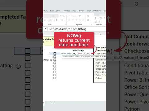 A Cool Way to add Timestamps to Excel #excel