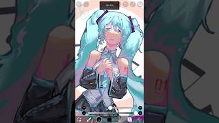Draw Miku 2nd time 👯‍♂️#drawing #panting #art #digitalart #mikuhatsune #fanart #new#viralvideo
