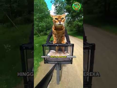 Seekor Kucing Pemberani Yang Gemar Berpetualang Naik Sepeda 😻🚴‍♂️