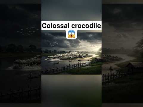 Giant animals of the savanna #veo3 #animals #crocodile