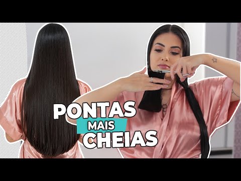 CORTEI MEU CABELO EM CASA | Corte que deixa as pontas cheias