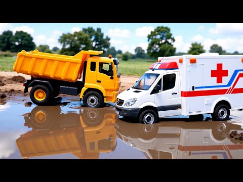 Toy Cars Playground Adventure! 🚗 Fire Truck, Police Car &amp; Trucks on the Slide &amp; Swings!