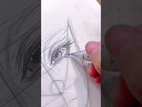 The Simple Pencil Technique Behind My Semi-Realistic Portraits #shorts #hutachan