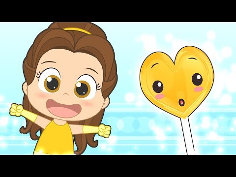 FINGER FAMILY with Belle and Colored Lollipops 🌹 Educational Song for Children