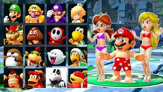 Super Mario Party [4 Player] - Can Peach, Daisy, Mario, Donkey Kong Win Whomps Domino Ruins?