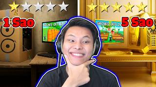 THỬ THÁCH NÂNG CẤP PHÒNG STREAM 1 SAO vs 5 SAO⭐️🤑✨PHÒNG CHƠI GAME GIÁ 1 Triệu vs 100 Triệu