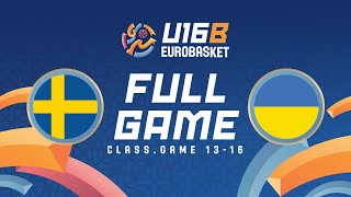 LIVE - Sweden v Ukraine | FIBA U16 Women's EuroBasket 2025 Div B | Class. 13-16