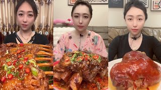 Mukbang #187: Eating roll  belly , braised pork belly, legs pork #mukbang #eatingshow #pork