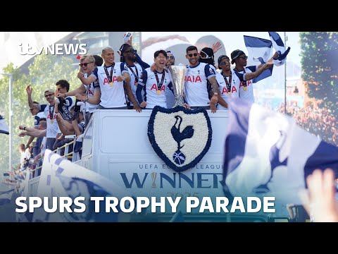 Watch ITV News London - as Tottenham trophy parade makes it's way through the Capital. | ITV News