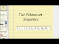 Fibonacci Sequence and Golden Ratio