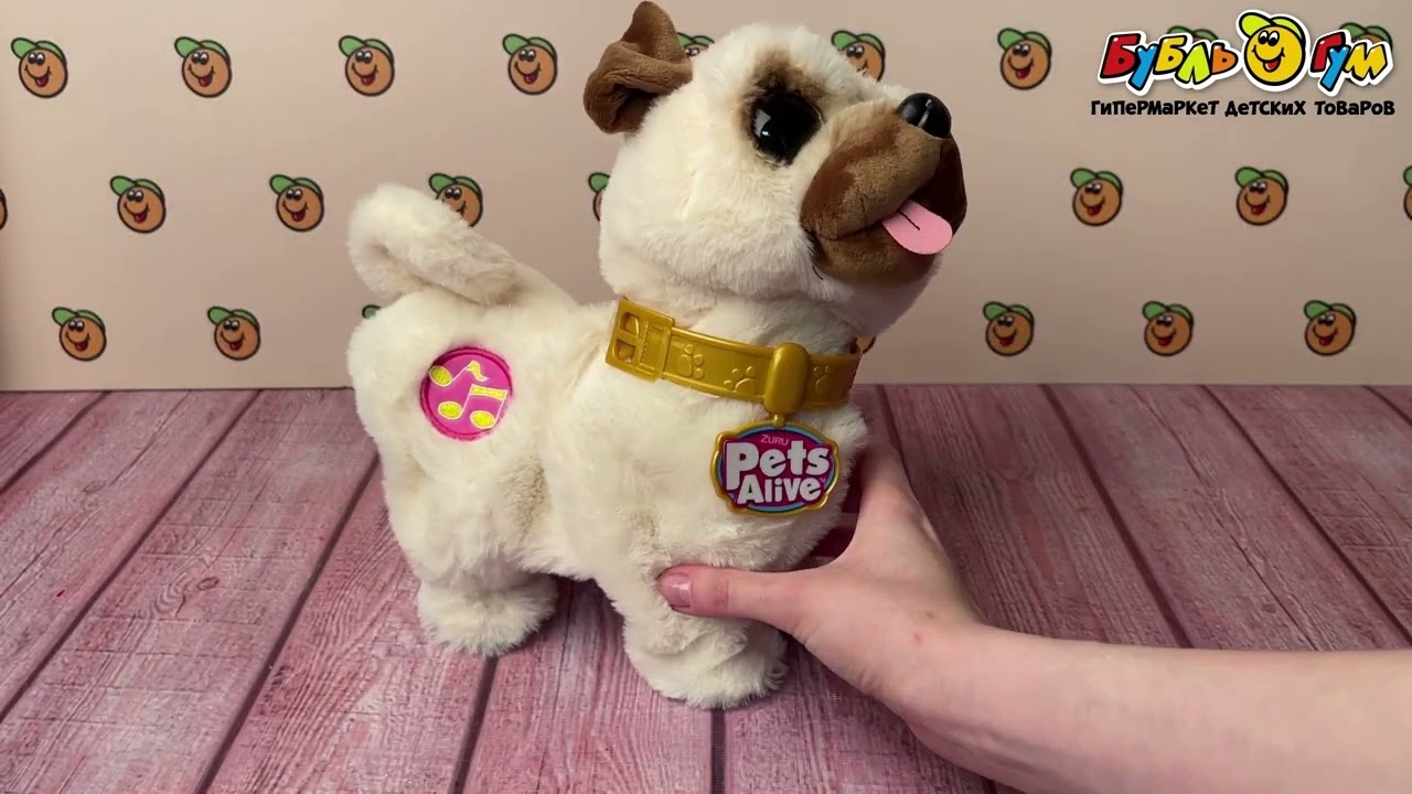 Питомец  ZURU Pets Alive Мопс интерактивный виляет хвостиком - видео