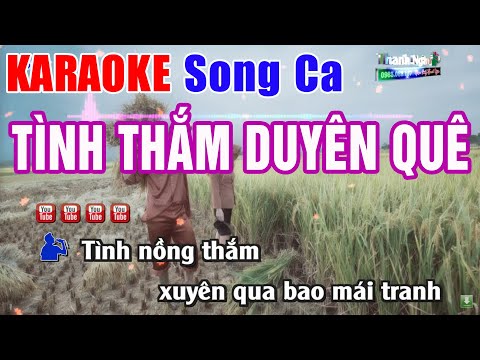 Tình Thắm Duyên Quê Karaoke Song Ca Disco | Nhạc Sống Thanh Ngân