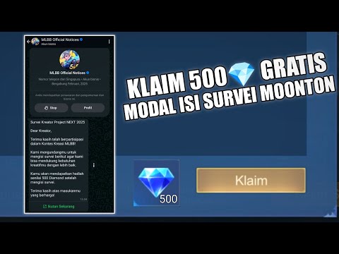 CUMA MODAL ISI SURVEI DAPET 500 DIAMOND GRATIS DARI MOONTON! CARA DAPETIN DIAMOND GRATIS MLBB 2025