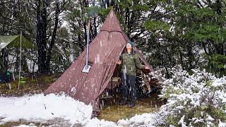 Two Days Camping with my Dog in HEAVY RAIN and SNOW (and the rookie mistake that almost ruined it)